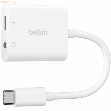 Belkin Belkin RockStar 3,5mm-Klinken-Audio- und USB-C-Ladeadapter wht von Belkin