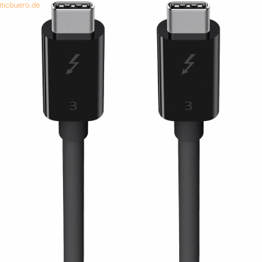 Belkin Belkin Thunderbolt 3-Kabel USB-C-/USB-C 40 Gbit/s 100W 0.8m bl von Belkin