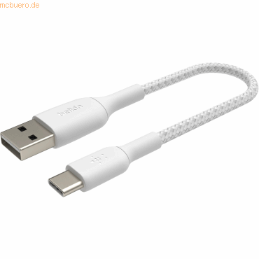 Belkin Belkin USB-C/USB-A Kabel ummantelt, 15cm, weiß Belkin Belkin USB-C/USB-A Kabel ummantelt, 15cm, weiß von Belkin