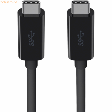 Belkin Belkin USB-C/USB-C Monitorkabel 4K, 5 Gbit/s 100W, 2m, Schwarz von Belkin