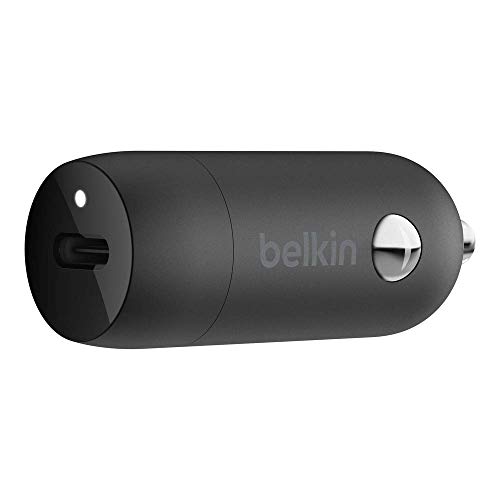 Belkin Boost Charge USB-C-Kfz-Ladegerät, 18 W (Schnellladegerät für iPhone 12, 12 Pro, 12 Pro Max, 12 mini, 11, 11 Pro/Pro Max, XS, Max, Xr, X, SE 8, 8 Plus, iPad Pro 10,5") von Belkin