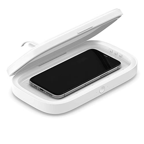 Belkin Boost Charge UV-Sterilisator mit drahtlosem Ladegerät (reduziert das Bakterienwachstum um bis zu 99 %; für iPhone und andere Geräte, etwa von Samsung und Google; Netzladegerät enthalten) von Belkin