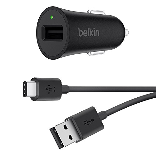 Belkin Boost UP Quick Charge 3.0 18-Watt-Kfz-Ladegerät mit 1,2 m langem USB-A-/USB-C-Kabel für Samsung S9+, S9, S8+, S8+, Note 8, schwarz von Belkin