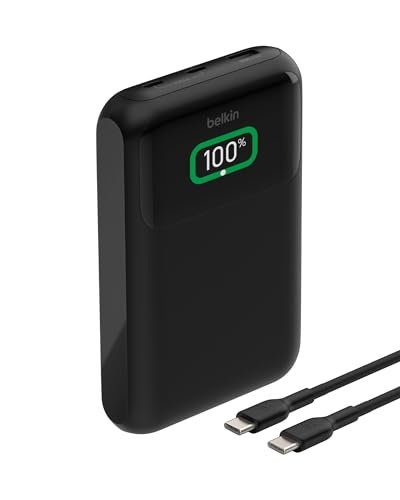 Belkin BoostCharge 3-Port Laptop Powerbank 20K, USB-C-Anschlüsse und USB-A-Anschluss, USB-C Power Delivery, tragbares Schnellladegerät für MacBook, iPhone Serie 16, iPad Pro, Galaxy S24 usw. – Schwarz Belkin BoostCharge 3-Port Laptop Powerbank 20K, USB-C-Anschlüsse und USB-A-Anschluss, USB-C Power Delivery, tragbares Schnellladegerät für MacBook, iPhone Serie 16, iPad Pro, Galaxy S24 usw. – Schwarz von Belkin