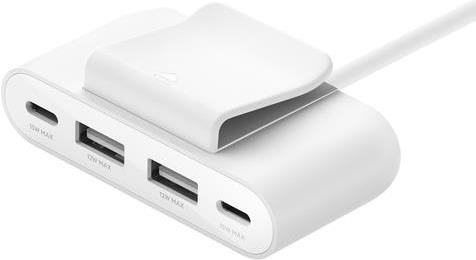 Belkin BoostCharge - Ladesteifen - 4 Ausgabeanschlussstellen (2 x USB, 2 x USB-C) - weiß (BUZ001BT2MWHB7) von Belkin