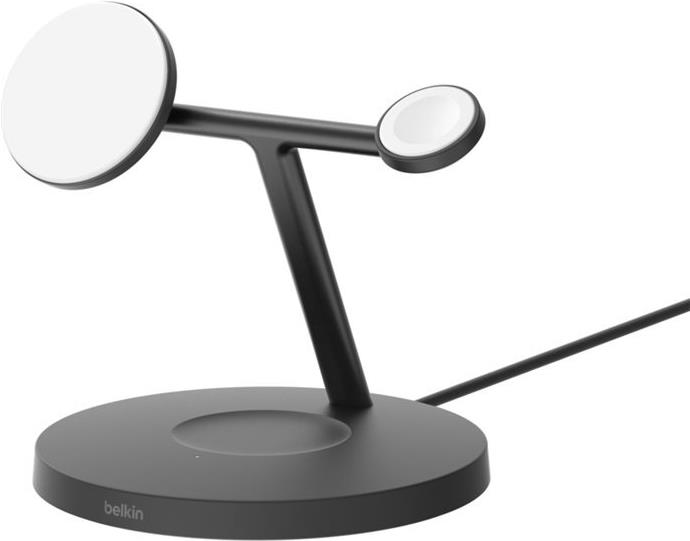 Belkin BoostCharge Pro 3-in-1 - Kabelloses Ladegerät - mit Qi2 + AC-Netzteil - 15 Watt - Fast Charge - Schwarz (WIZ032KQBK) von Belkin