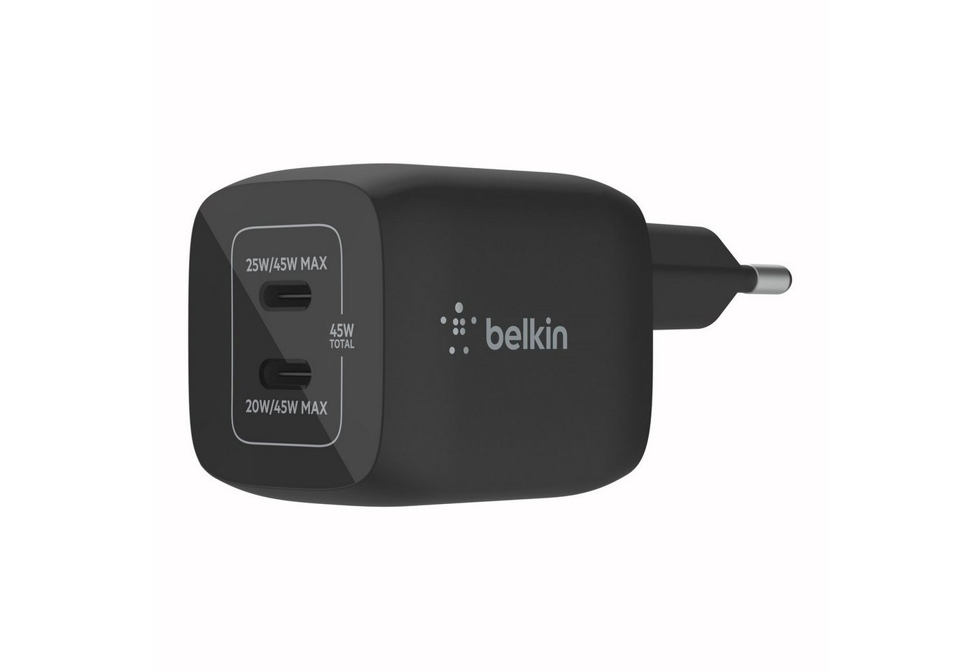 Belkin BoostCharge Pro 45 Watt Dual USB-C GaN Charger USB-Ladegerät (Ladegerät mit 2x USB-C Anschlüssen (Laptops, Tablets, Smartphones) von Belkin