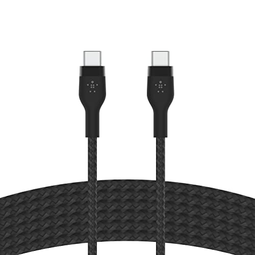 Belkin BoostCharge Pro Flex geflochtenes USB-C/USB-C-Ladekabel, USB-IF-zertifiziert zum Schnellladen mit Power Delivery PD, iPhone 16, iPhone 15, Galaxy S24, Pixel, iPad, MacBook, 3 m – Schwarz Belkin BoostCharge Pro Flex geflochtenes USB-C/USB-C-Ladekabel, USB-IF-zertifiziert zum Schnellladen mit Power Delivery PD, iPhone 16, iPhone 15, Galaxy S24, Pixel, iPad, MacBook, 3 m – Schwarz von Belkin