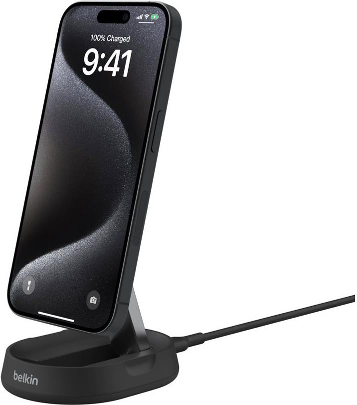 Belkin BoostCharge Pro - Kabelloses Ladegerät - magnetisch + AC-Netzteil - 15 Watt - Schwarz (WIA008VFBK) von Belkin