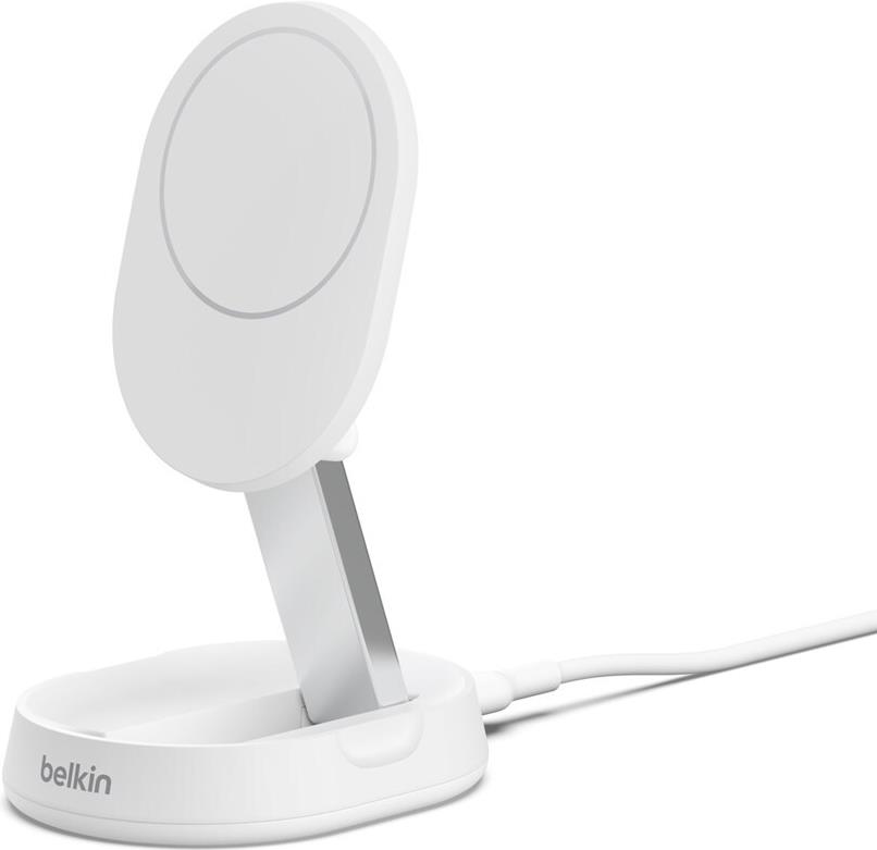 Belkin BoostCharge Pro - Kabelloses Ladegerät - magnetisch, wandelbar, mit Qi2 - 15 Watt - 3 A - Fast Charge - weiß (WIA008BTWH) von Belkin