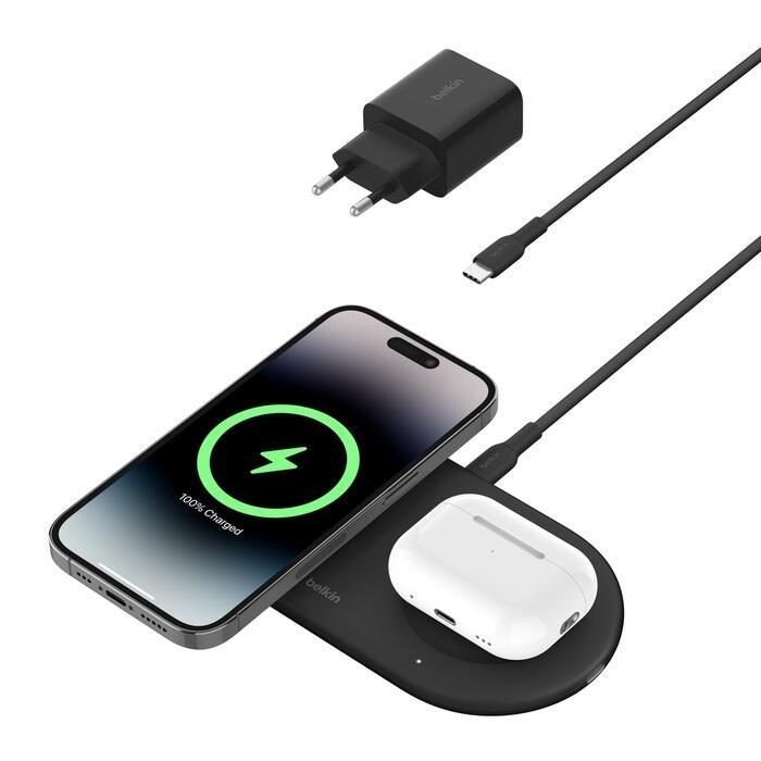 Belkin BoostCharge Pro kabellose magnetische 2-in-1-Ladestation mit Qi2 (15 W... Belkin BoostCharge Pro kabellose magnetische 2-in-1-Ladestation mit Qi2 (15 W... von Belkin
