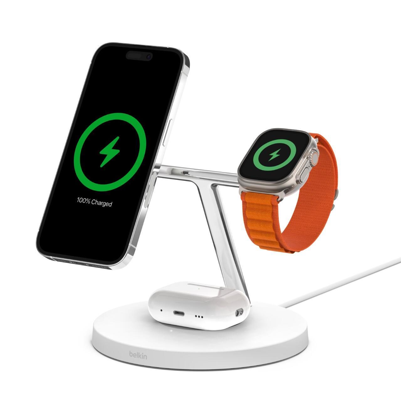 Belkin BoostCharge Pro kabelloses 3-in1- Ladegerät mit MagSafe Belkin BoostCharge Pro kabelloses 3-in1- Ladegerät mit MagSafe von Belkin