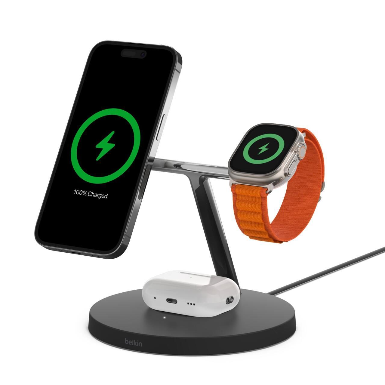 Belkin BoostCharge Pro kabelloses 3-in1- Ladegerät mit MagSafe Belkin BoostCharge Pro kabelloses 3-in1- Ladegerät mit MagSafe von Belkin