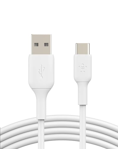Belkin BoostCharge USB-C-Ladekabel, USB-C-/USB-A-Kabel, USB-Typ-C-Kabel für Geräte wie iPhone 15, Samsung Galaxy S24, S24+, S24 Ultra, Pixel, iPad und Nintendo Switch, 1 m, Weiß von Belkin