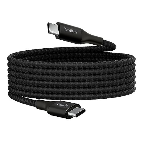 Belkin BoostCharge USB-C-auf-USB-C-Ladekabel, Schnellladekabel mit 240 W Power Delivery, USB-IF-zertifiziert, kompatibel mit iPhone 15, MacBook Pro, Chromebook, Samsung Galaxy, iPad, 2 m – Schwarz von Belkin