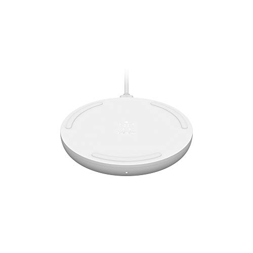 Belkin BoostCharge Wireless Charging Pad 10W (Qi-zertifiziertes schnelles kabelloses Ladegerät für iPhone, Samsung, Google, mehr), weiß von Belkin