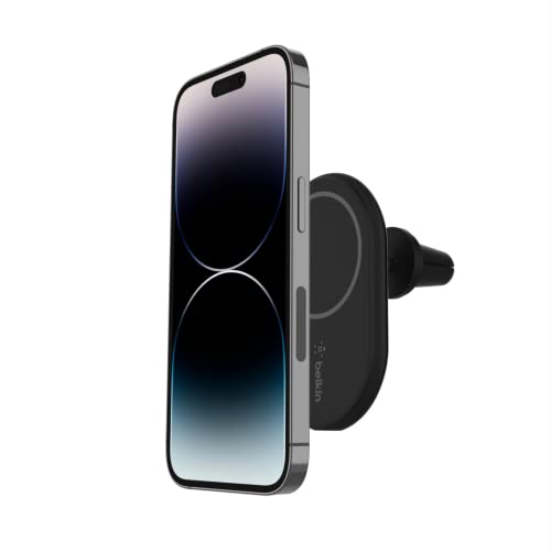 Belkin BoostCharge drahtloser magnetischer Kfz-Telefon-Halter, Kfz ladegerät, Auto Ladegerät, kompatibel mit MagSafe-fähigem iPhone 15, iPhone 14, iPhone 13 und anderen Geräten (inkl. Kabel) von Belkin