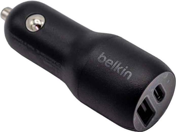 Belkin CCB004BTBK Ladegerät für Mobilgeräte Smartphone - Tablet Schwarz Zigarettenanzünder - USB Schnellladung Indoor - Outdoor (CCB004BTBK) von Belkin