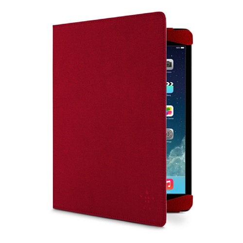 Belkin F7 N053B2 C00 Schutzhülle für iPad Air (Convertible in Fuß, Polyester), Rot von Belkin