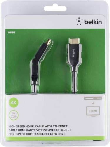 Belkin HDMI Anschlusskabel HDMI-A Stecker, HDMI-A Stecker 2.00m Schwarz F3Y023bt2M Audio Return Chan von Belkin