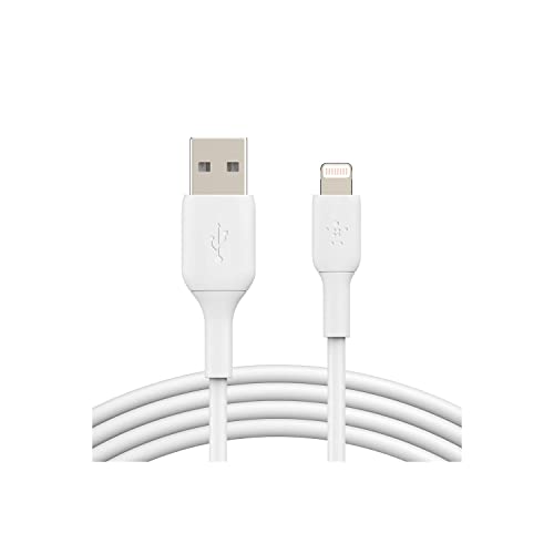 Belkin Lightning-Kabel (Boost Charge Lightning-/USB-Kabel für iPhone, iPad, AirPods) MFi-zertifiziertes iPhone-Ladekabel (Weiß, 1 m) – 2er-Pack von Belkin