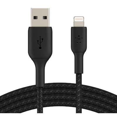 Belkin Lightning Lade/Sync Kabel ummantelt mfi zertifiziert 2m Schwarz von Belkin