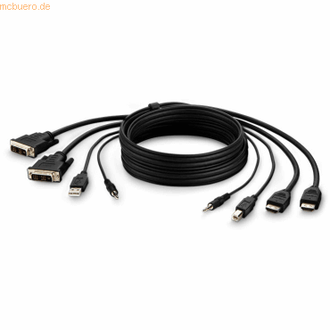 Belkin LinkSys DUAL DVI to HDMI/USB/AUD CBL, VID MM; USB A/B, 10' von Belkin