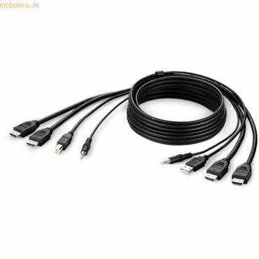 Belkin LinkSys DUAL HDMI/USB/AUD CBL, HDMI M/M; USB A/B, 10' von Belkin