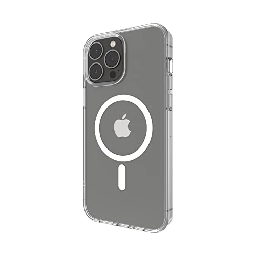 Belkin MagSafe-kompatible Hülle für das iPhone 13 Pro Max mit antimikrobieller Beschichtung, integrierten Magneten, UV-beständigen Materialien und erhöhten Rändern zum Schutz der Kamera – durchsichtig von Belkin
