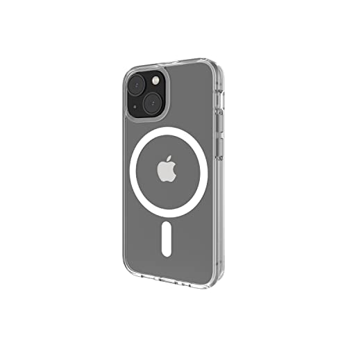 Belkin MagSafe-kompatible Hülle für das iPhone 13 mini mit antimikrobieller Beschichtung, integrierten Magneten, UV-beständigen Materialien und erhöhten Rändern zum Schutz der Kamera – durchsichtig von Belkin