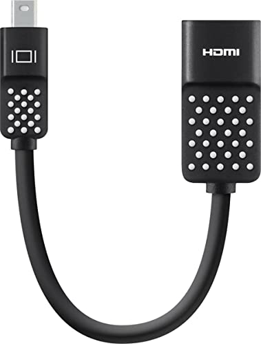 Belkin Mini DisplayPort-/HDMI-Adapter (geeignet für 4K-Auflösung, Macbook Air, Macbook Pro und andere Mini DisplayPort-Geräte) schwarz von Belkin