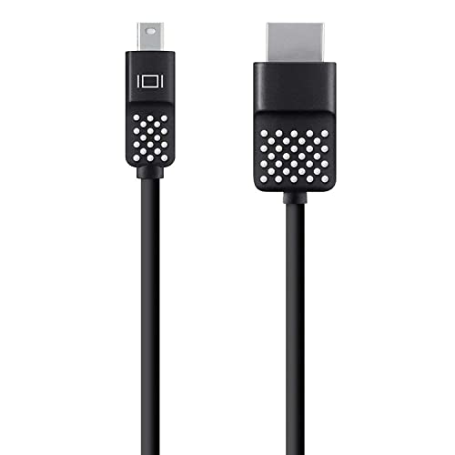 Belkin Mini DisplayPort-/HDMI-Kabel (1,8 m, geeignet für 4K-Auflösung, Macbook Air, Macbook Pro und andere Mini DisplayPort-Geräte) schwarz, F2CD080BT06 von Belkin