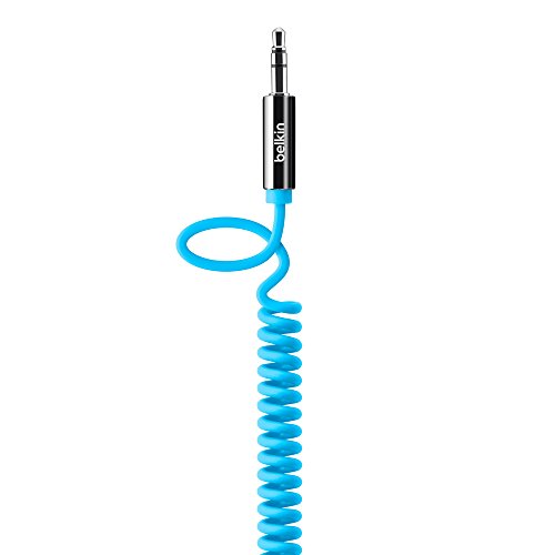 Belkin MixIt Audio-Spiralkabel (3,5mm auf 3,5mm Klinkenanschluss, 1,8m) blau von Belkin