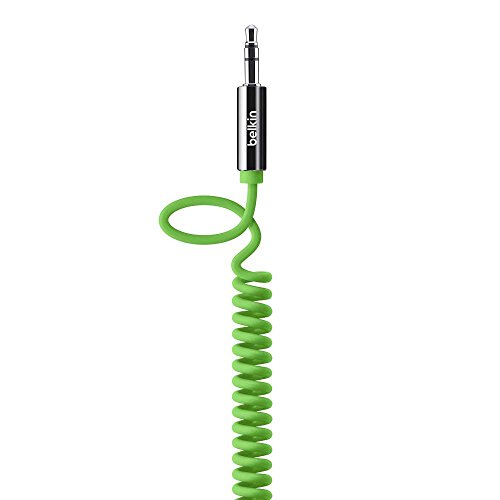 Belkin MixIt Audio-Spiralkabel (3,5mm auf 3,5mm Klinkenanschluss, 1,8m) grün von Belkin