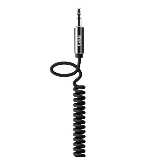 Belkin MixIt Audio-Spiralkabel (3,5mm auf 3,5mm Klinkenanschluss, 1,8m) schwarz von Belkin