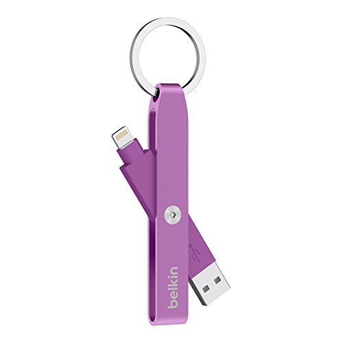Belkin MixIt Lightning USB-Schlüsselanhänger (geeignet für iPhone 6/6s/6 Plus/6s Plus, iPhone 7/7 Plus, Fashion Charging) lila von Belkin
