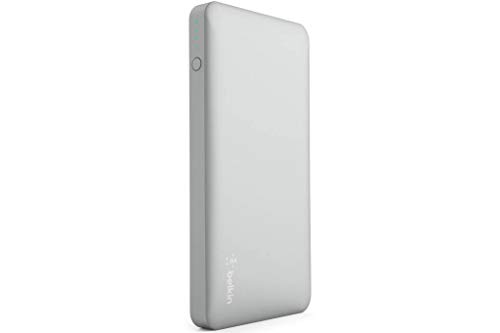 Belkin Pocket Power Bank 10000 mAh Externer Akku (zertifizierte Sicherheit, für iPhone 11, 11 Pro/Pro Max, X, XS, XS Max, XR, SE, 8 , 8+, 7, iPad, Samsung Galaxy S10, S10+, S10e) silber von Belkin