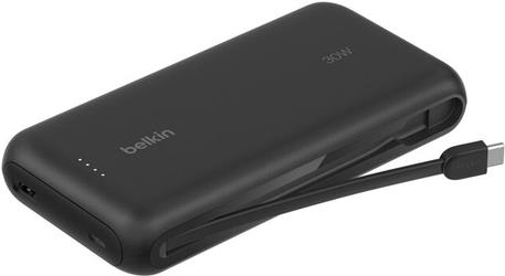 Belkin Powerbank 20.000mAh schw. 30W integr.USB-C Kabel (BPB024HQBK) von Belkin