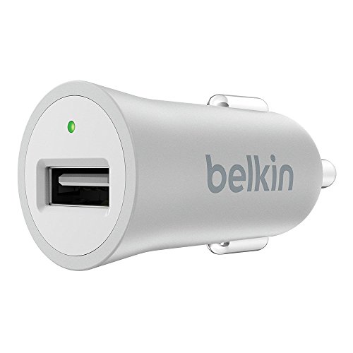 Belkin Premium Mixit Metallic Kfz Ladegerät (2,4A, USB Anschluss, geeignet für iPhone 8/8 Plus, iPhone X, iPhone SE/5/5c/5s, iPhone 6/6s/6 Plus/6s Plus, iPhone 7/7 Plus) silber von Belkin