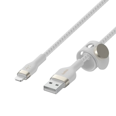 Belkin Pro Flex Lightning/ USB-A Kabel mfi zertifiziert 1m weiß CAA010BT1MWH von Belkin
