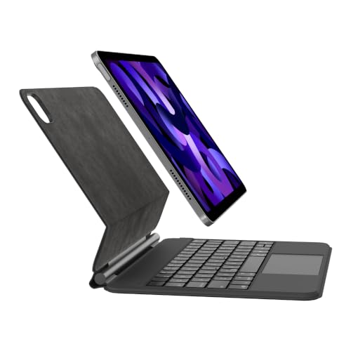 Belkin Pro iPad-Tastatur-Hülle mit magnetischem Ständer, Bluetooth-Tastatur mit Hintergrundbeleuchtung, Multi-Gestensteuerung, Apple Pencil Aufbewahrung, Lederhülle, QWERTY, Multimedia-Tasten für iPad von Belkin