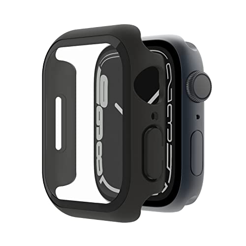 Belkin ScreenForce Apple Watch 40 mm, 41 mm Series 8, SE, 7, 6, 5, 4 Bumper-Case mit integriertem Hartglas-Displayschutz, Kratzfest und leicht anzubringen – Schwarz von Belkin