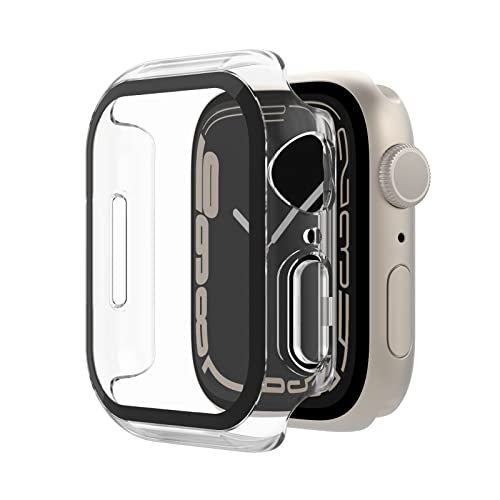 Belkin ScreenForce Apple Watch 41mm, 40 mm Series 8, SE, 7, 6, 5, 4 Bumper-Case mit integriertem Hartglas-Displayschutz, kratzfest und leicht anzubringen – Schwarz von Belkin
