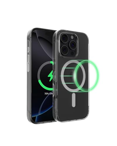 Belkin SheerForce iPhone 16 Pro Hülle, MagSafe-kompatible dünne Handyhülle mit kratzfester Beschichtung, iPhone Schutzhülle magnetisch und stoßfest - Durchsichtig Belkin SheerForce iPhone 16 Pro Hülle, MagSafe-kompatible dünne Handyhülle mit kratzfester Beschichtung, iPhone Schutzhülle magnetisch und stoßfest - Durchsichtig von Belkin