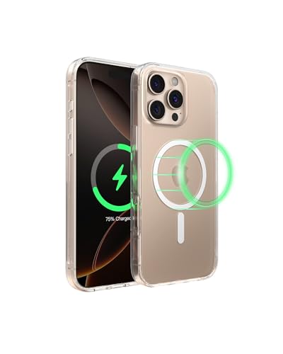 Belkin SheerForce iPhone 16 Pro Max Hülle, MagSafe-kompatible dünne Handyhülle mit kratzfester Beschichtung, iPhone Schutzhülle magnetisch und stoßfest - Durchsichtig Belkin SheerForce iPhone 16 Pro Max Hülle, MagSafe-kompatible dünne Handyhülle mit kratzfester Beschichtung, iPhone Schutzhülle magnetisch und stoßfest - Durchsichtig von Belkin