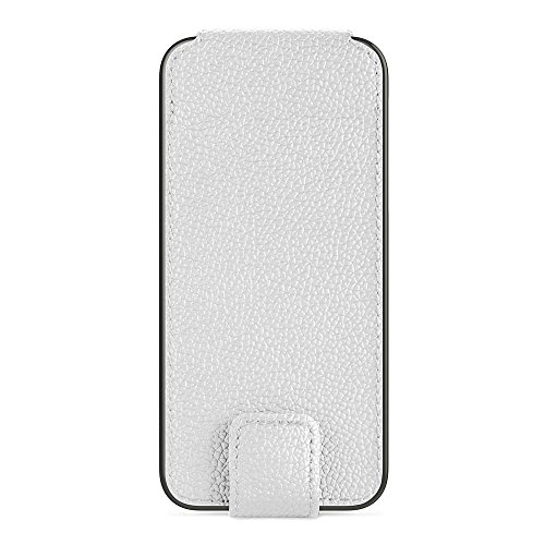 Belkin Snap Folio Leder Schutzhülle (geeignet für iPhone 5/5s) weiß/grau von Belkin