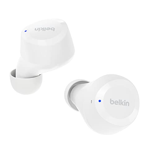 Belkin SoundForm Bolt True Wireless In-Ear-Kopfhörer, kabelloser Kopfhörer mit Mikrofon, Akkulaufzeit bis zu 28 Std., Monomodus, Schweiß- und Spritzwasserschutz der Schutzart IPX4, für iPhone, Galaxy von Belkin