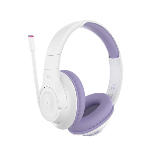 Belkin SoundForm Inspire kabelloser Over-Ear-Kopfhörer für Kinder, On-Ear-Kopfhörer für Mädchen und Jungen, Online-Unterricht, Reisen, integriertes Mikrofon – kompatibel mit iPhone, iPad, Galaxy usw. von Belkin
