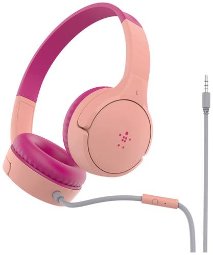 Belkin SoundForm Mini On Ear Headset kabelgebunden Pink Lautstärkebegrenzung von Belkin