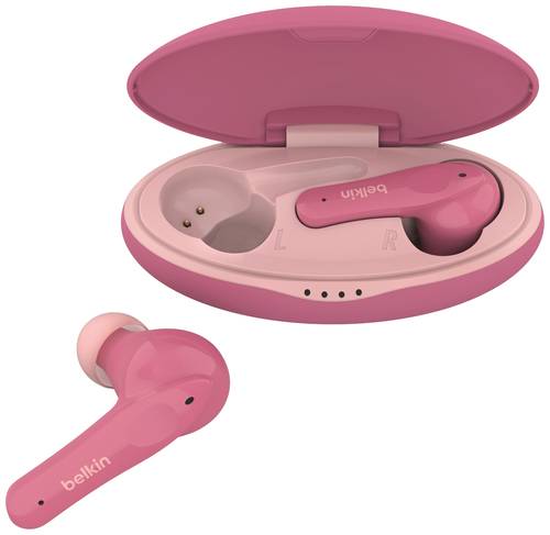 Belkin SoundForm Nano In Ear Headset Bluetooth® Pink Headset, Ladecase, Schweißresistent von Belkin